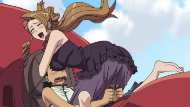 Pictured: Fanservice interfering with plot in a very literal way